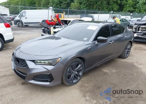 2023 Acura Tlx A-Spec Package из США, поврежденный, VIN 19UUB6F52PA001612